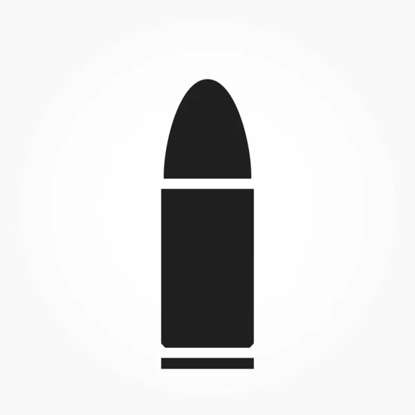 Gun Bullet Icon Weapon Army Symbol Isolated Vector Image Military — Stockvektor