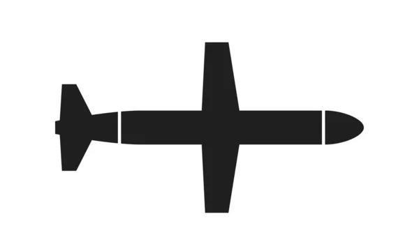 Icono Del Misil Crucero Tomahawk Guerra Arma Símbolo Del Ejército — Archivo Imágenes Vectoriales