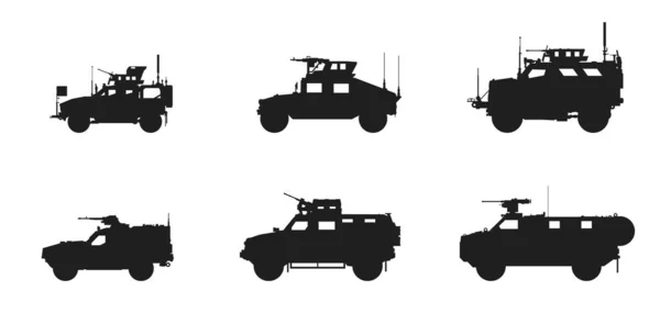 Ikonen För Pansarvärdetransport Vapen Och Armésymboler Isolerad Vektorbild För Militär — Stock vektor