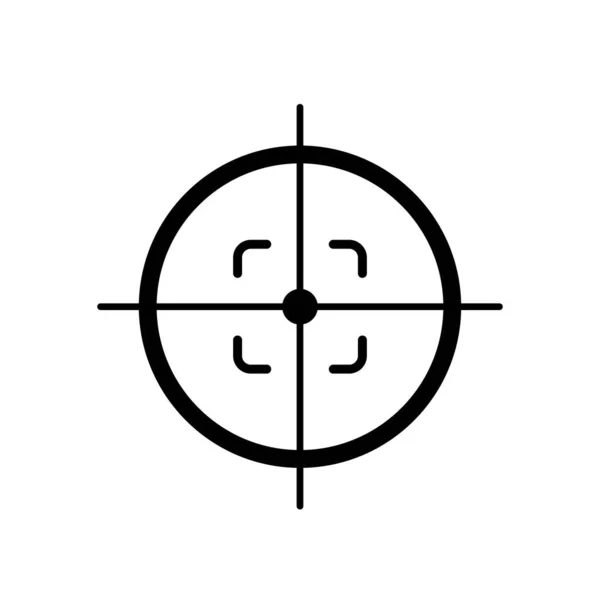 Strichstrichsymbol Zielscheibe Scharfschütze Und Schießsymbol Isoliertes Vektorbild Für Militär Und — Stockvektor