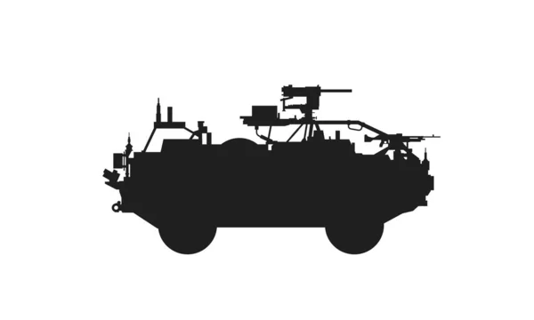 Vehículo Blindado Británico Asalto Chacal Mrap Guerra Símbolo Del Ejército — Vector de stock