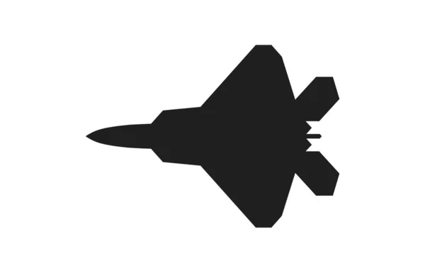 Raptor Chasseur Jet Icône Nous Symbole Armée Image Vectorielle Isolée — Image vectorielle