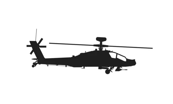 Icono Helicóptero Ataque Apache Símbolo Del Ejército Imagen Vectorial Aislada — Archivo Imágenes Vectoriales