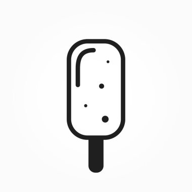 chocolate ice cream line icon. summer sweets symbol. isolated vector image in simple style