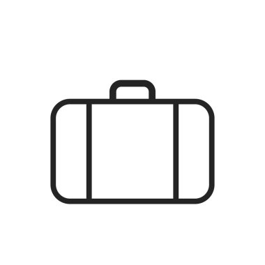 suitcase line icon. luggage, travel and vacation symbol. isolated vector image in simple style
