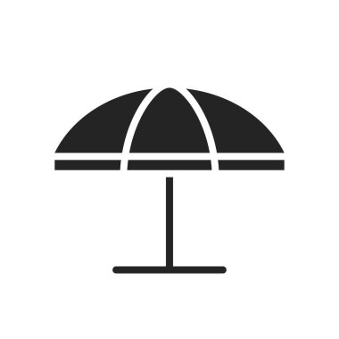 beach umbrella icon. summer and exotic vacation symbol. isolated vector image in simple style
