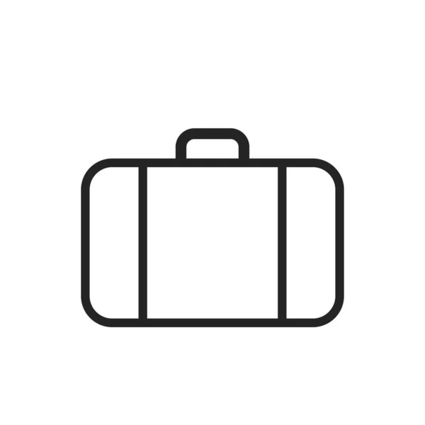Suitcase Line Icon Luggage Travel Vacation Symbol Isolated Vector Image — Stockvektor