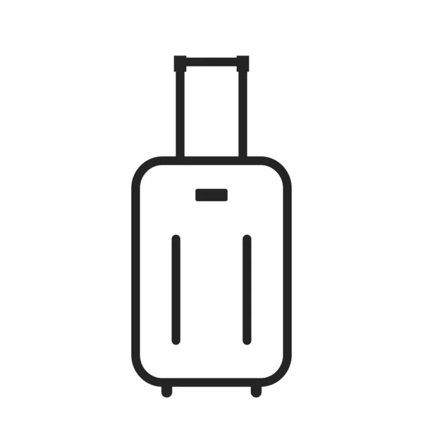 Travel Bag Line Icon Vacation Travel Tourism Luggage Symbol Isolated — Διανυσματικό Αρχείο