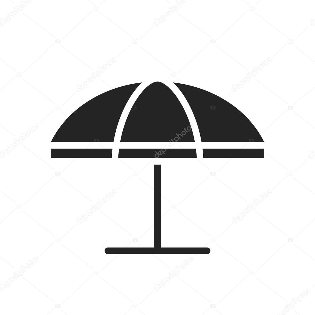 Beach umbrella icon. summer and exotic vacation symbol. isolated vector image in simple style