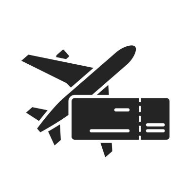 flight booking icon. vacation, air travel and tourism symbol. airline services. isolated vector image