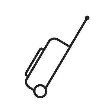 travel bag line icon. vacation and journey symbol. isolated vector image for tourism design