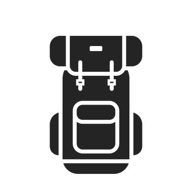 travel backpack icon. vacation and tourism symbol. isolated vector image in simple style