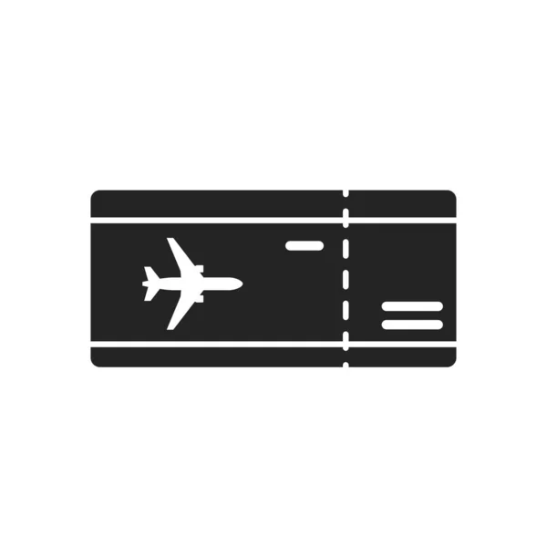 Ícone Bilhete Aéreo Símbolo Viagem Férias Serviços Aéreos Imagem Vetorial — Vetor de Stock