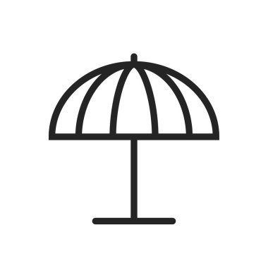beach umbrella line icon. summer and sea rest symbol. isolated vector image for vacation design