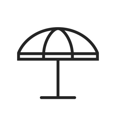 beach umbrella line icon. summer vacation symbol. isolated vector image in simple style