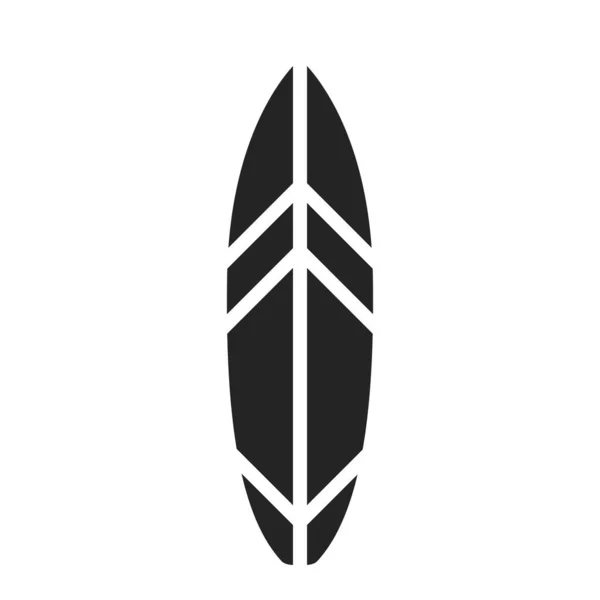 Surfboard Icon Sea Sport Ocean Vacation Symbol Isolated Vector Image —  Vetores de Stock