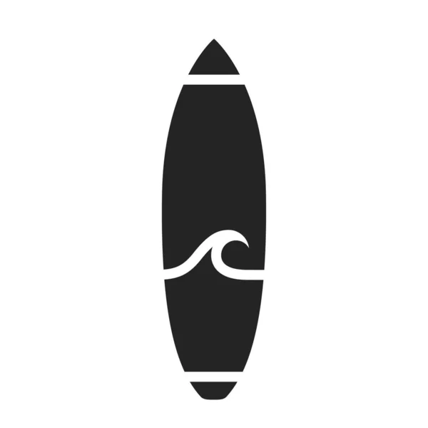 Surfbrett Symbol Meeressport Und Extremurlaub Isoliertes Vektorbild Für Tourismus Design — Stockvektor