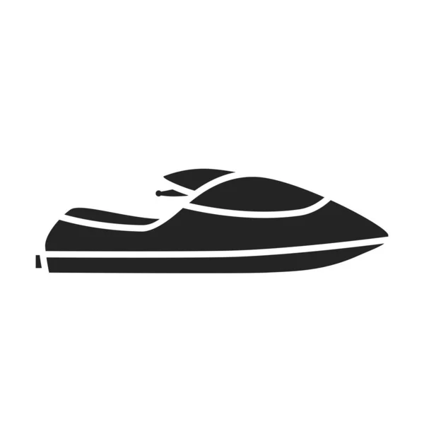 Jet Ski Icon Sea Sport Vacation Symbol Isolated Vector Image — 스톡 벡터