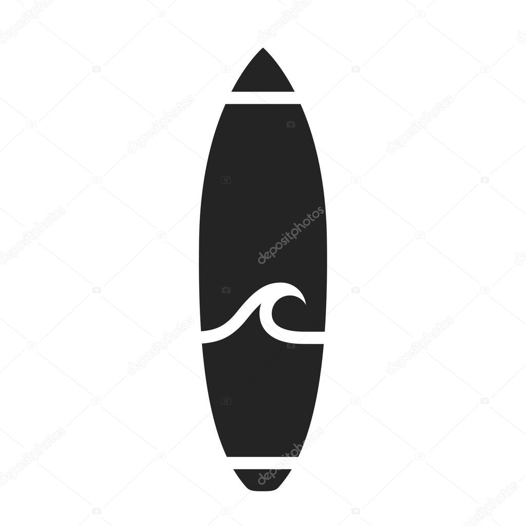 surfboard icon. sea sport and extreme vacation symbol. isolated vector image for tourism design