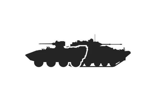 Значок Бронетранспортера Колесные Гусеничные Бронированные Машины Изолированные Векторные Изображения Военного — стоковый вектор