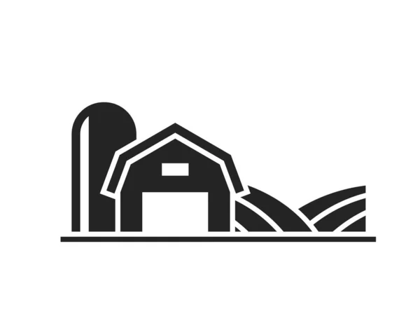 Ícone Quinta Agricultura Agricultura Paisagem Imagem Vetorial Isolada Estilo Simples —  Vetores de Stock