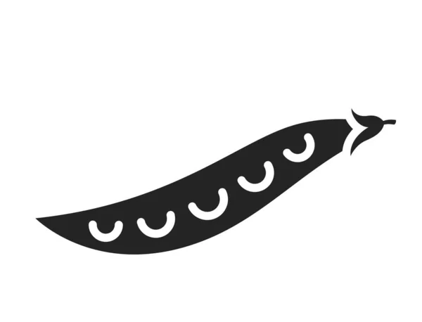완두콩 수확의 상징입니다 유기농 스타일의 고립된 이미지 — 스톡 벡터