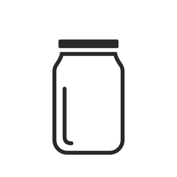 Jar Line Icon Konservierung Marmelade Und Marmelade Isoliertes Vektorbild Einfachen — Stockvektor