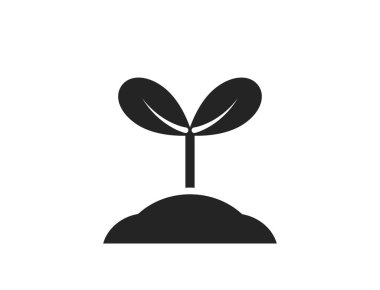 filizlenme ikonu. organik tarım ve tarım sembolü. basit biçimdeki izole vektör resmi