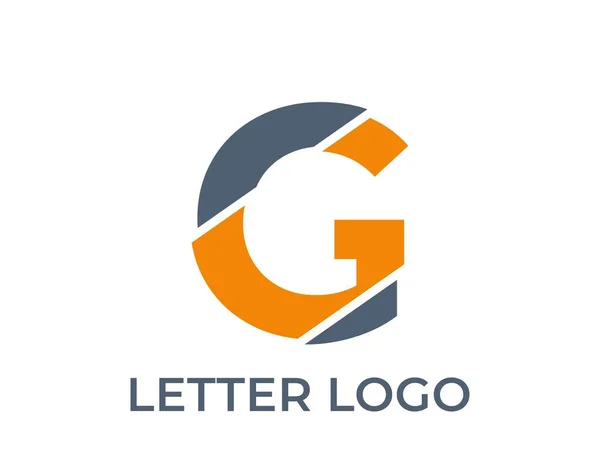 手紙Gロゴデザイン アルファベットの創造的なロゴタイプ 単純な形で分離されたベクトル画像 — ストックベクタ