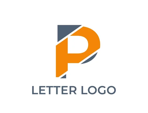 Pロゴ 創造的な会社のロゴデザイン 単純な形でのベクトル画像 — ストックベクタ