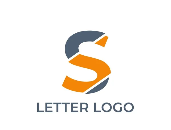 手紙Sロゴ アルファベットのロゴタイプデザインです 概念的に孤立したベクトル画像を — ストックベクタ