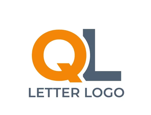 手紙Q Lロゴ 会社のアルファベットのロゴタイプ ブランドアイデンティティデザインです 単純な形で分離されたベクトル画像 — ストックベクタ