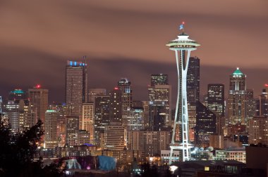 Seattle manzarası, gece