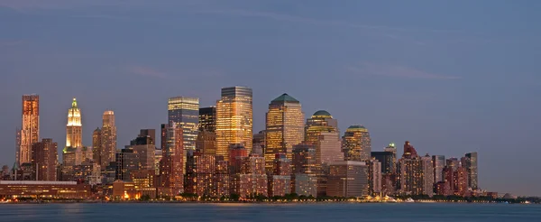 New Yorks downtown skyline panorama — Stockfoto