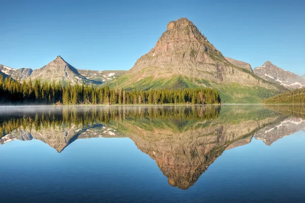 Zwei-Seen-Reflexion — Stockfoto