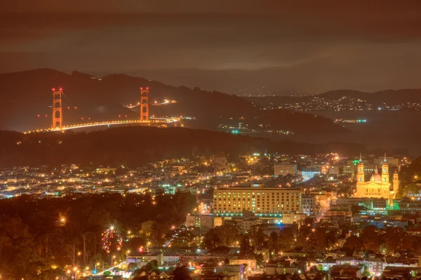 Puente Golden Gate desde Twin Peaks — Foto de Stock