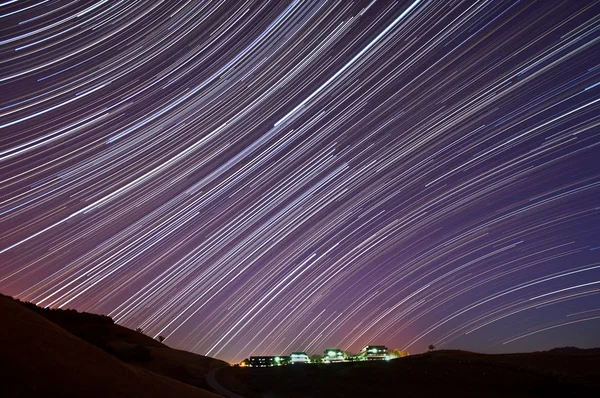 IBM Almaden Research Center Star Trails — Stock Photo, Image