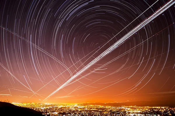 San Jose Star Trails — Stock Photo, Image