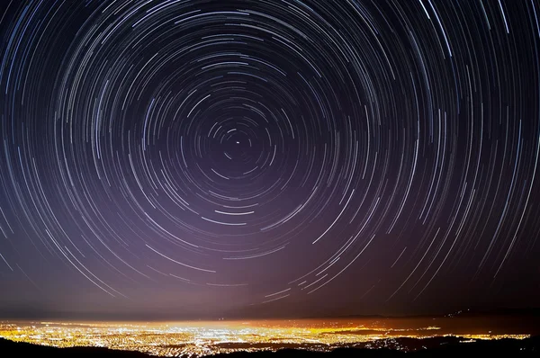 Silicon Valley Star Trails — Stockfoto