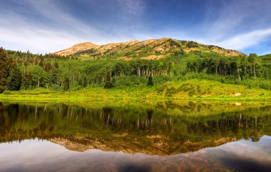 Beaver Pond Reflection Panorama clipart