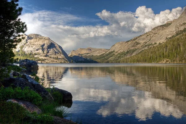 Reflexão do Lago Tenaya, Yosemite — Fotografia de Stock