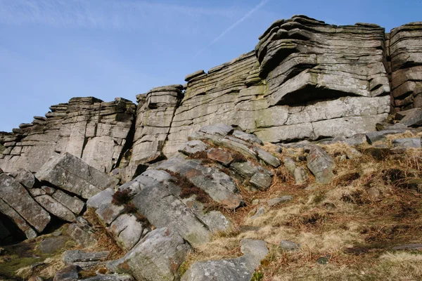 Stanage Edge in Peak District National Park Derbyshire Inglaterra — Fotografia de Stock