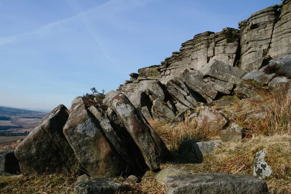 Stanage Edge in Peak District National Park Derbyshire England — Stock Photo, Image