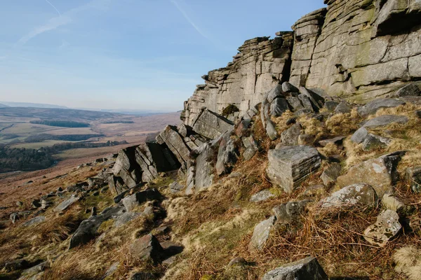 Stanage Edge in Peak District National Park Derbyshire England — Stock Photo, Image