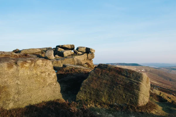 Stanage Edge in Peak District National Park Derbyshire England — Stock Photo, Image