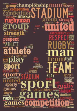 Rugby kelime bulutu