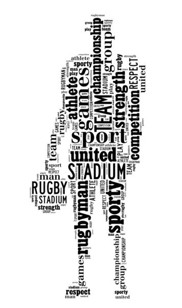 Amerikansk fotboll word cloud — Stockfoto