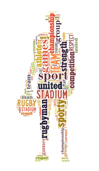 Amerikaanse Voetbal word cloud — Stockfoto