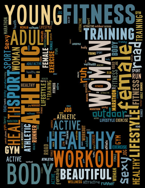 woman running info-text graphic
