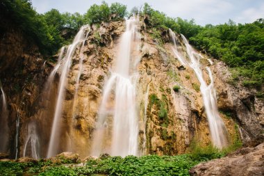 şelale orman plitvice düşük çekim hareket ile
